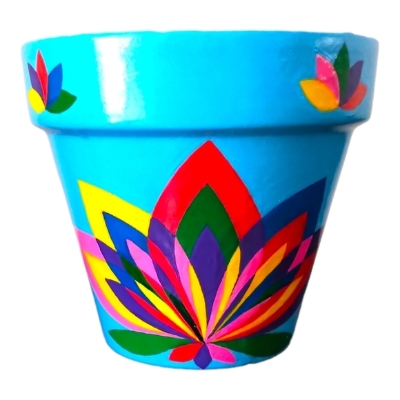 🎨Made to order🖌 Hand Painted Little Terracotta Pot handmade Planter Vase - Picture 1 of 16